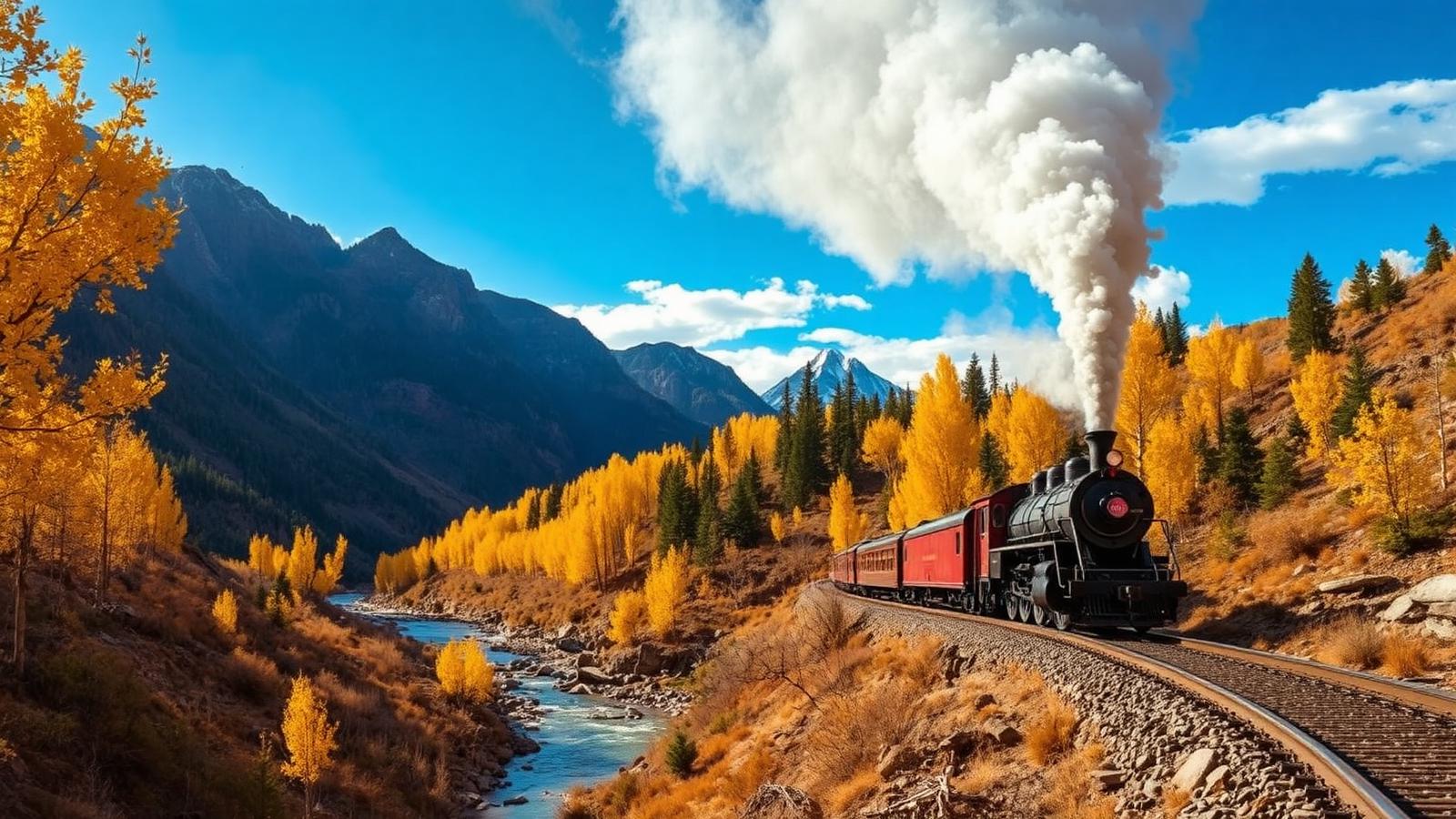 Motiv zur Reiseidee Rocky Mountains auf Schienen